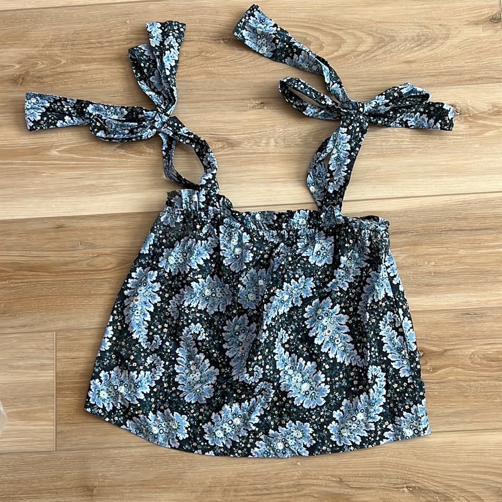J.Crew Collection tie-shoulder tank in Ratti® Pacific paisley Lsize liberty